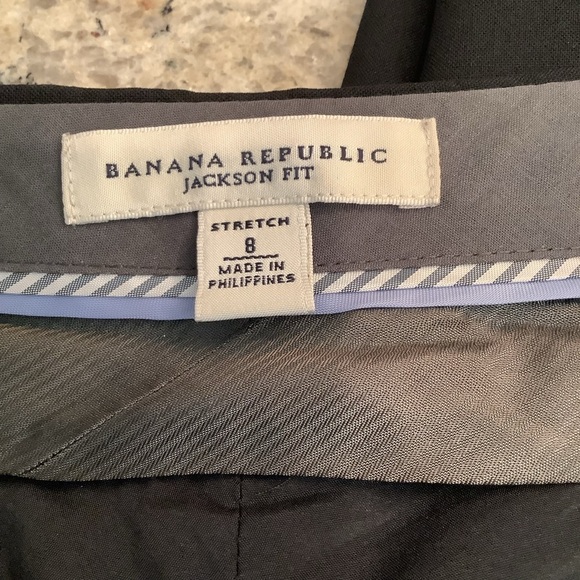 Banana Republic Black Wool Jackson Fit Pants Size 8 - Picture 5 of 9